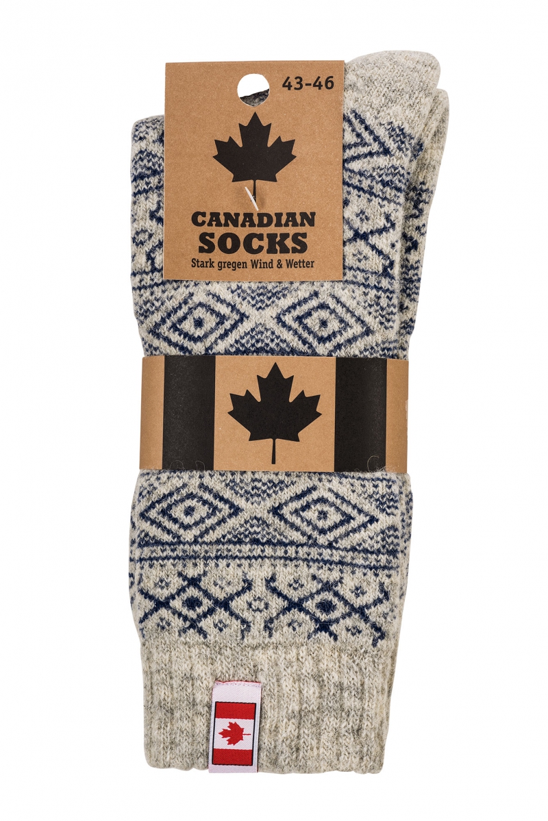 3-pack Canadian Socks 80% wol